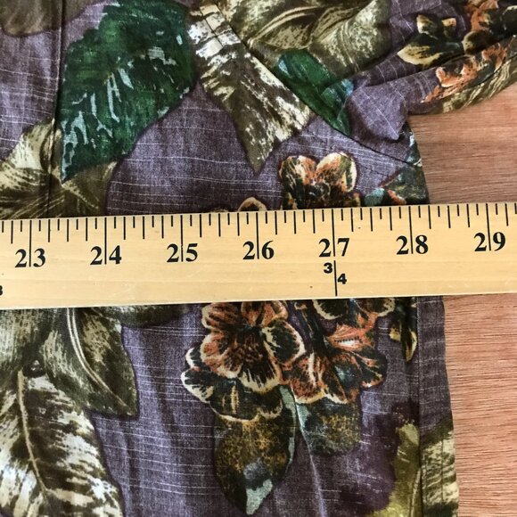 Tommy Bahama Hawaiian Shirt Men XXL Green Floral Button Up Pocket Short Sleeve - Picture 8 of 13